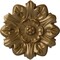 Ekena Millwork Emery Leaf Ceiling Medallion, Hand-Painted Pale Gold, 7 5/8"OD x 1"P CM07EMPAS - alternate 1